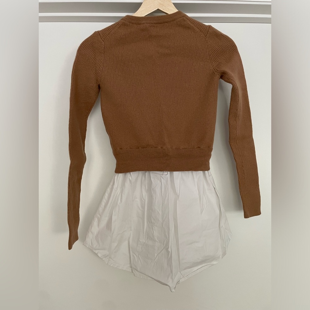 Veronica Beard • Rocha Poplin-paneled Top - Picture 7 of 9